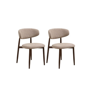 2-pk Levanto spisestol sand/valnötfärgad - Lindas Dekor Spisestol