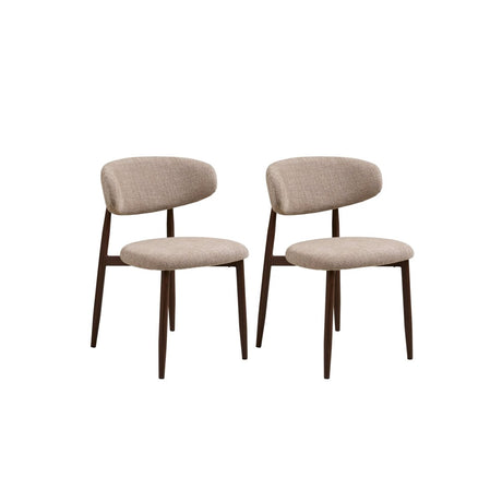 2-pk Levanto spisestol sand/valnøttfarget - Lindas Dekor Spisestol