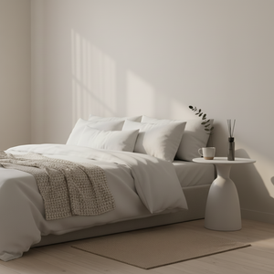 Jade duftspreder med sorte pinner og dekorativ emballasje