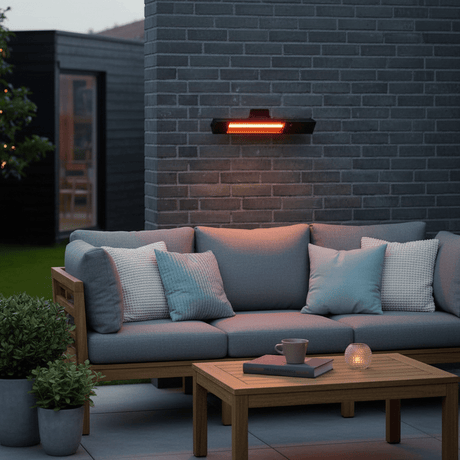 Terrassevarmer for vegg 1500 watt Svart - Lindas Dekor