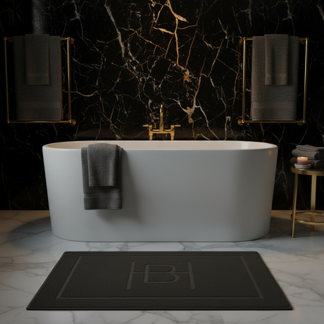 Halvor Bakke Clifton brun/grå badematte 60 x 90 cm