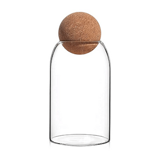 Glassflaske med rund kork, medium