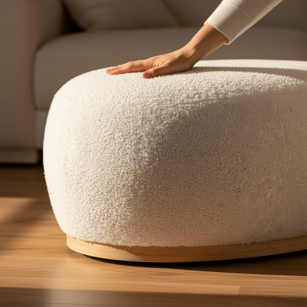 Manhatten puff hvit 54 x 88 x 36 cm - Lindas Dekor