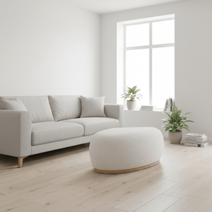 Manhatten puff hvit 54 x 88 x 36 cm - Lindas Dekor