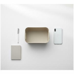 Praktisk oppbevaringsboks til toalettartikler og baderomstilbehør