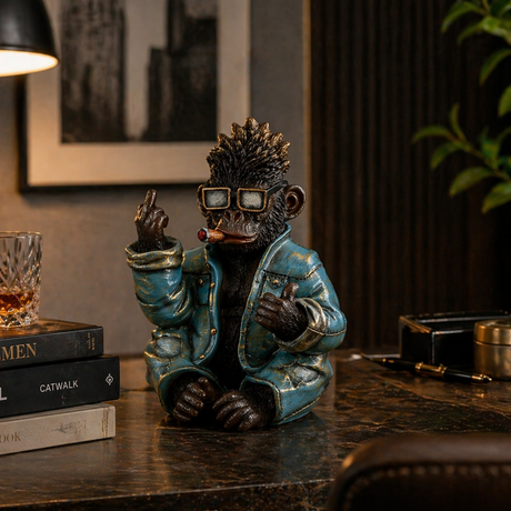 Rockeape figur blå/svart - Lindas Dekor