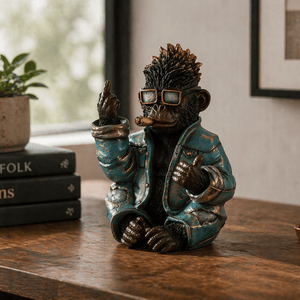 Rockeape figur blå/svart - Lindas Dekor