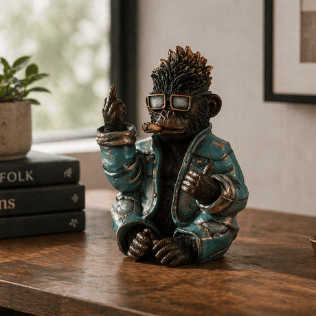 Rockeape figur blå/svart - Lindas Dekor