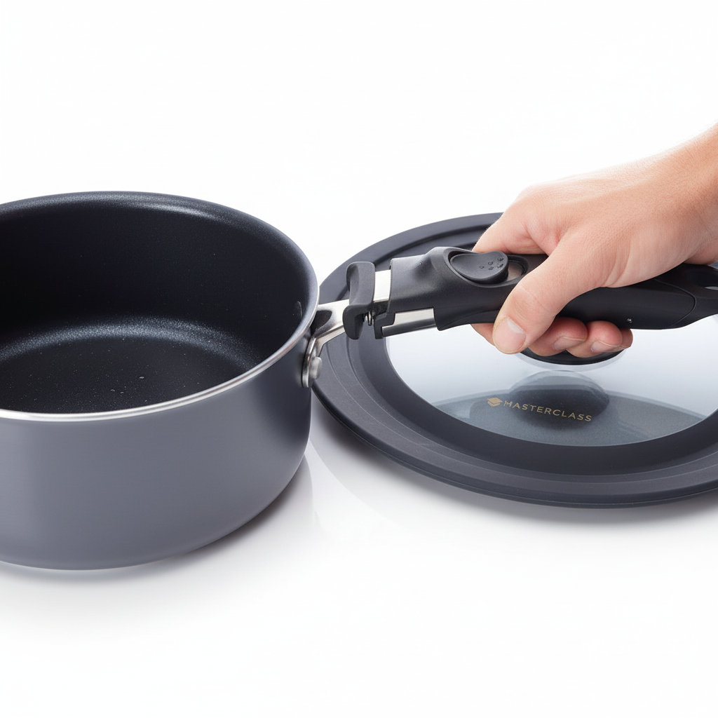 Stabelbare non stick gryter som sparer plass på små kjøkken