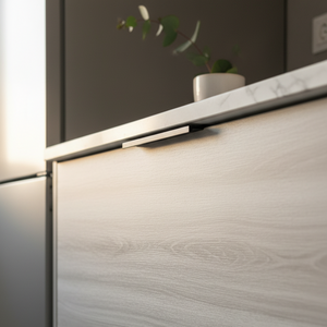 Nærbilde kontaktplast kjøkken på vaskemaskin 