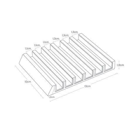 Svart enhetsstativ med seks spor for mobiltelefoner og tablets