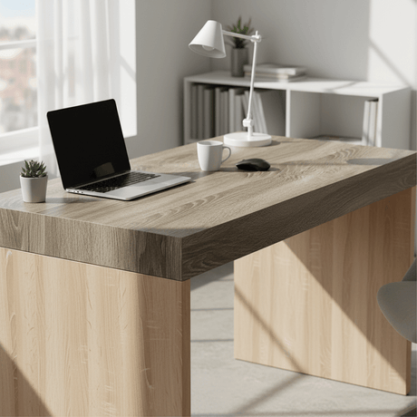 Oak Sonoma kontaktplast på skrivebord