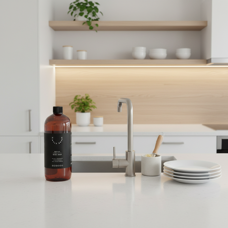 oppvasksåpe refill 1000 ml til kjøkken med frisk sitrusduft