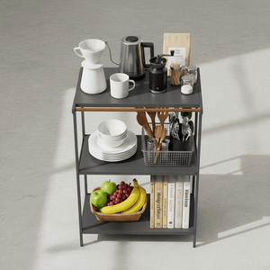 Oppbevaringshylle sort 90 x 60 x 46,5 cm - Lindas Dekor
