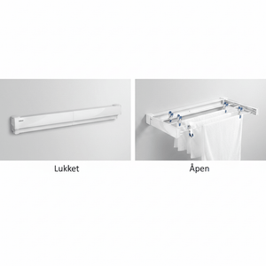 Veggmontert tørkestativ Hvit 72 cm - Lindas Dekor