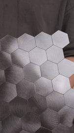 1-pk Midnatt hexagon selvklebende veggfliser