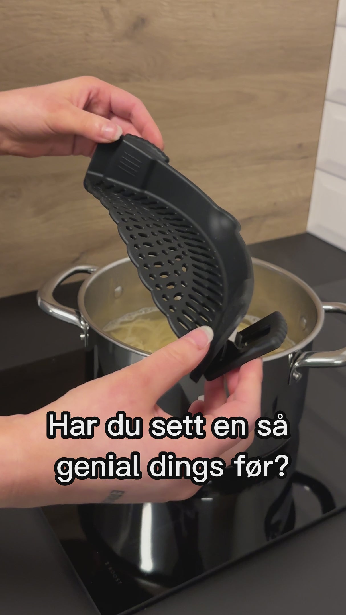 Dørslag til kjele, sort