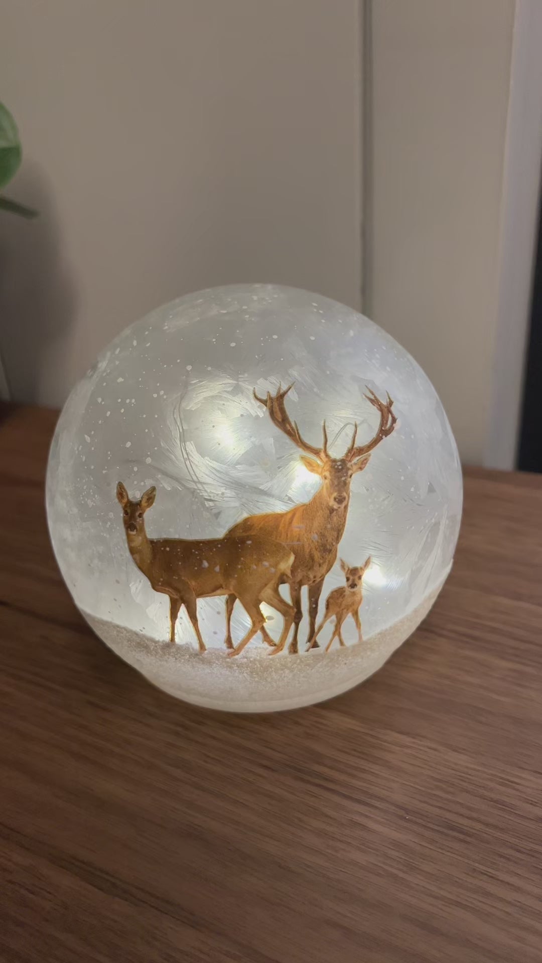 Lyslykt LED hjort 12 cm