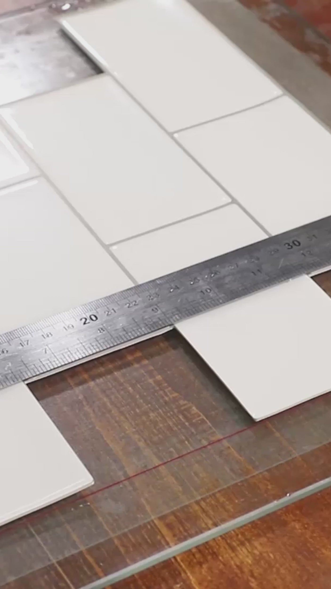 10-pk Subway hvit selvklebende veggfliser