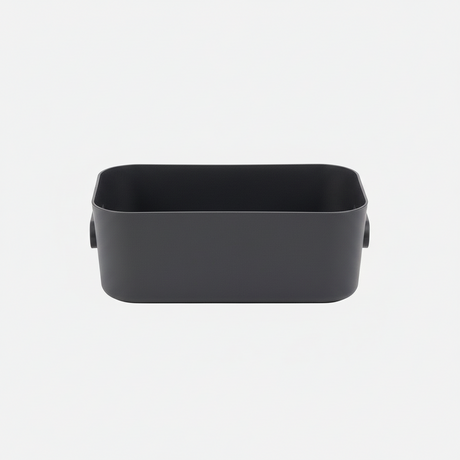 Sort oppbevaringsboks 1,5 L i resirkulert plast til hylle og benk