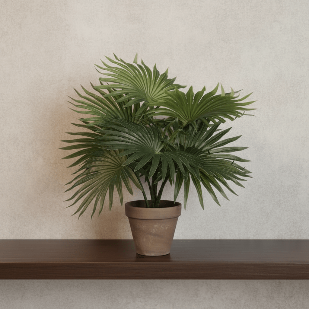 Kunstig palme grønn 40 cm med potte - Lindas Dekor Kunstige planter
