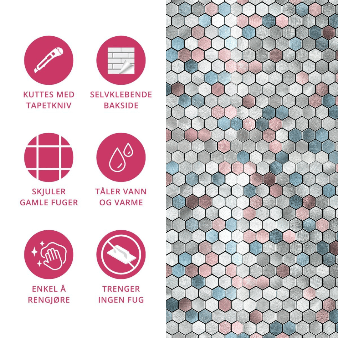 Vareprøve: Miami selvklebende veggfliser