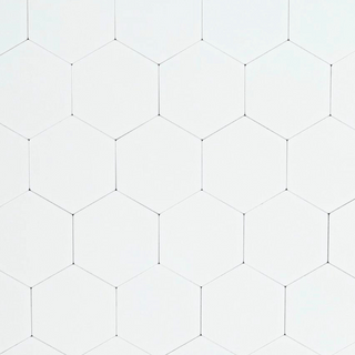 Hexagon vit matt självhäftande väggplattor
