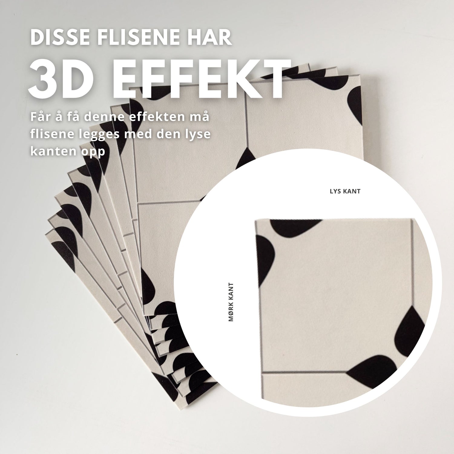 8-pk Natalie selvklebende fliser