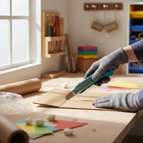 Komplett verktøysett skjærematte A3 linjal rustfritt stål utstyrskniv utskiftbart blad