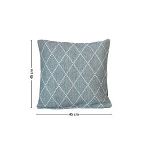 Putetrekk jaquard bomull aqua