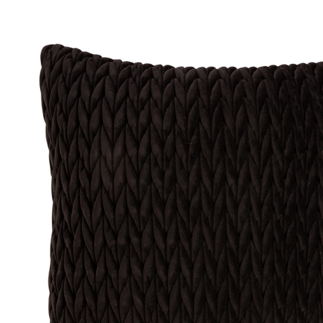 Dekorativ pyntepute med sort velurtrekk.