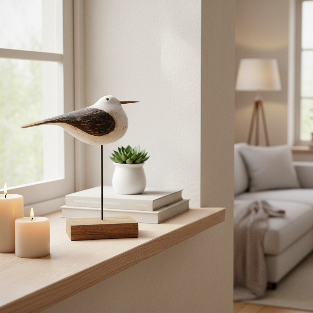 Rustikk måkefigur stor