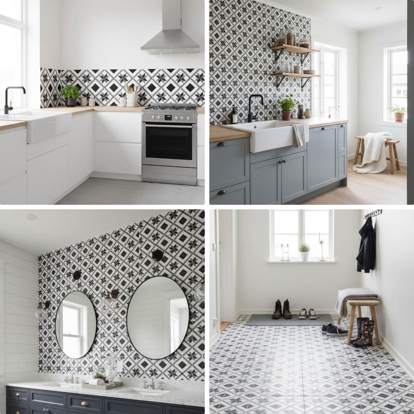 8-pk Oslo selvklebende fliser