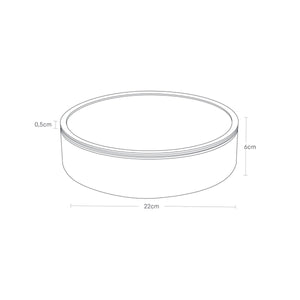 Oppbevaringsboks rund med lokk sort 22 cm x 6 cm - Lindas Dekor