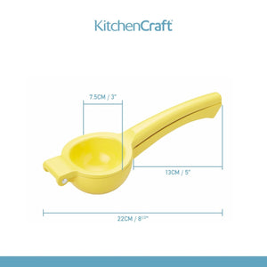 KitchenCraft Sitronpresse i metall gul 22,5 cm - Lindas Dekor