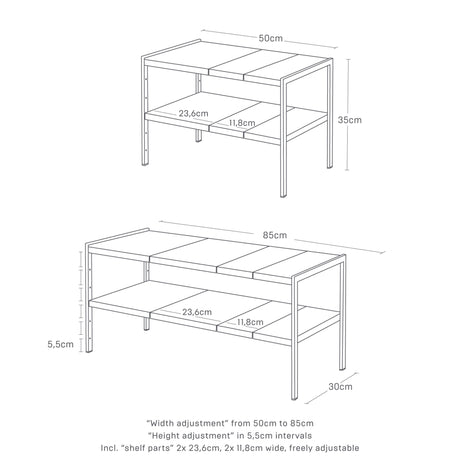 Hvit skaporganizer til kjøkken og bad med tilpasning rundt rør