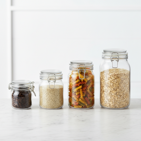 transparent sylteglass til kjøkken organisering