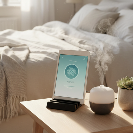 Oppbevaringsstativ for nettbrett og telefoner til skrivebord og kontor