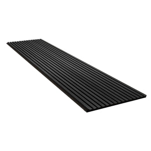 Spileplate i mørk eik 60x240 cm – selvklebende akustikkplate til spilevegg for stue, soverom og bak TV