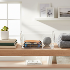 Transparent oppbevaringsboks til kjøkkenorganisering