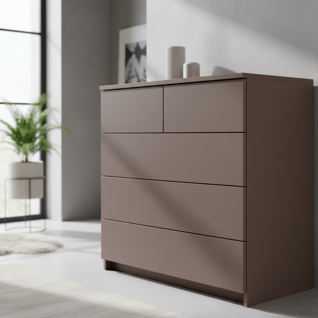 Uni matt Taupe kontaktplast - Lindas Dekor