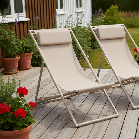 To strandstolene på norsk platting