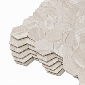 10 - pk Grace hexagon selvklebende veggfliser - Lindas Dekor Fliser