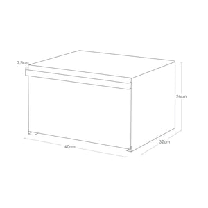 Brödbox svart 40 x 34,5 x 24 cm - Lindas Dekor