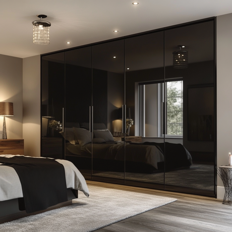 Selvklebende sort høyglans folie – enkel montering på glatte flater
