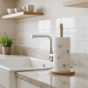 KitchenCraft Kjøkkenrullstativ i metall og tre - Lindas Dekor