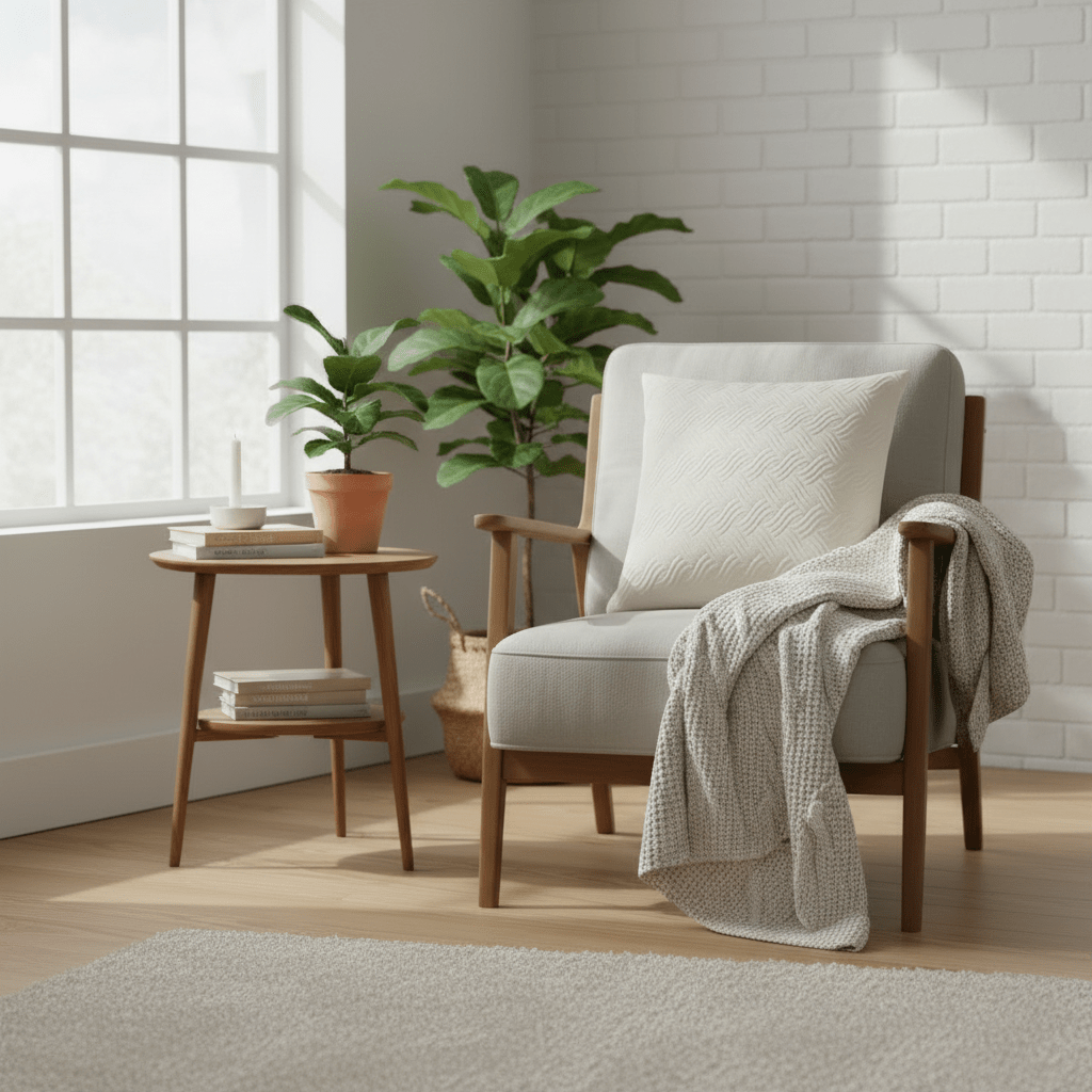 Putetrekk wave velur krem 45 x 45 cm - Lindas Dekor