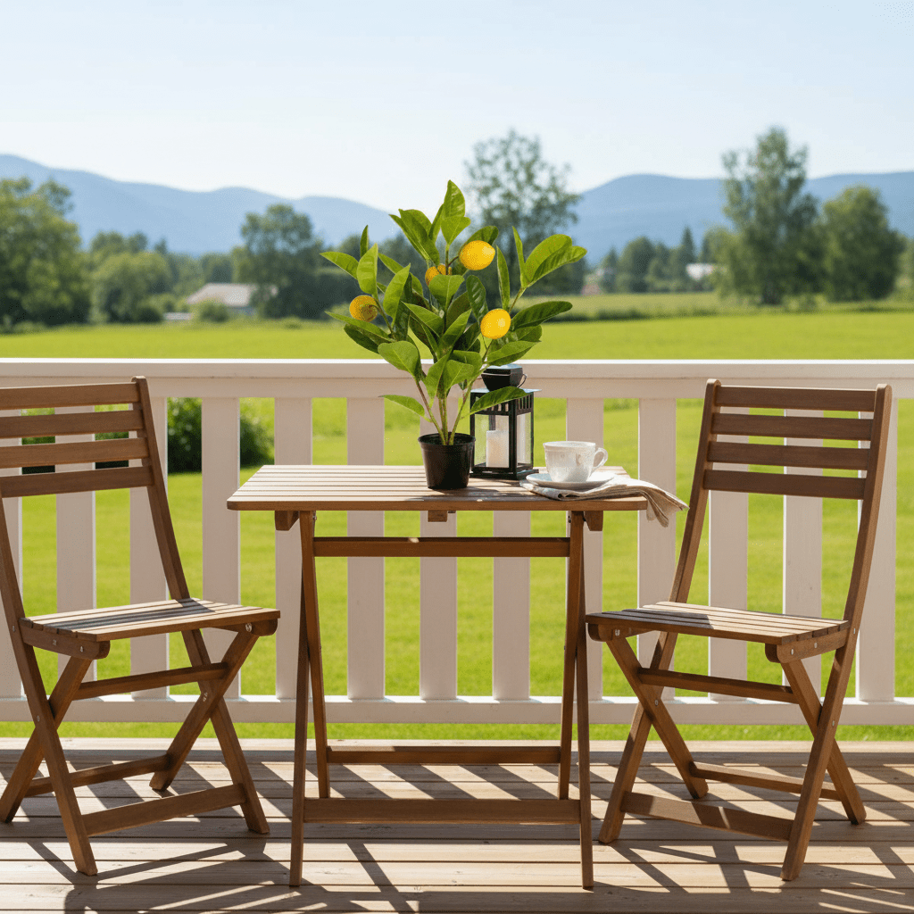 Veranda bord og kaffe
