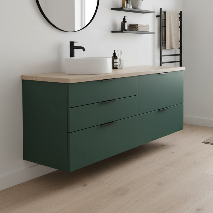 Kontaktplast mørkegrønn matt 45 cm selvklebende folie ensfarget grønn til kjøkkenskap og møbler d-c-fix Uni