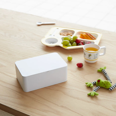 Oppbevaringsboks til våtservietter med rent design og kompakt størrelse